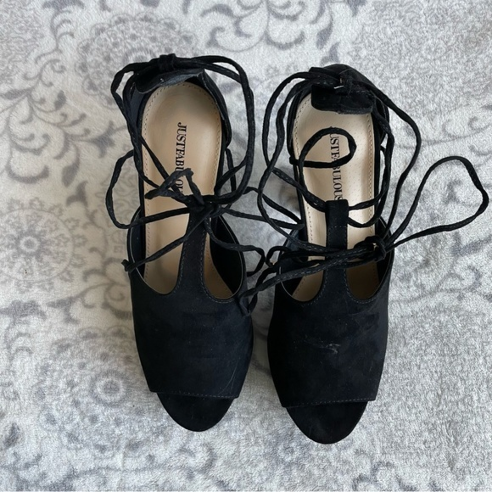 Just fab fabulous‎ 5.5” black heels  8.5